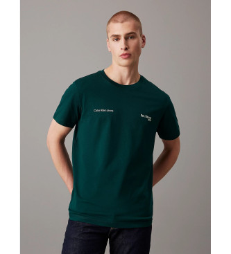 Calvin Klein Jeans T-shirt med grn logotyp