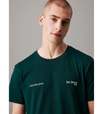 Calvin Klein Jeans Camiseta logotipo verde