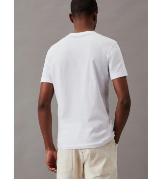 Calvin Klein Jeans T-shirt met monogram en zakken wit