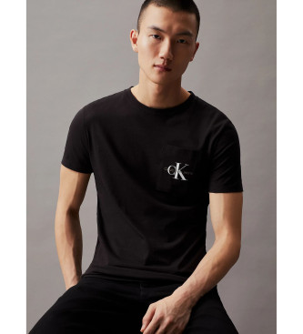 Calvin Klein Jeans T-shirt com monograma e bolsos Preto