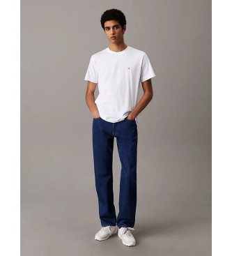 Calvin Klein Jeans Almindelig T-shirt med hvid vvet etiket