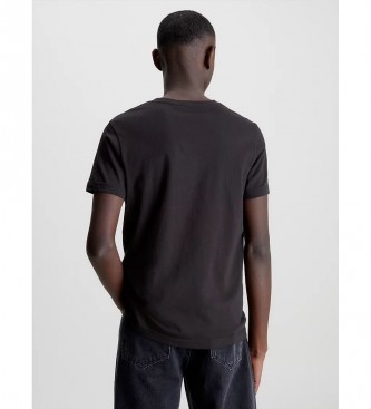 Calvin Klein Jeans T-shirt slim in cotone biologico Logo nero, rosso