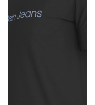 Calvin Klein Jeans Schmales Logo-T-Shirt schwarz