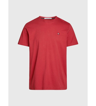 Calvin Klein Jeans Smal T-shirt med rd logotyp