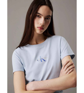 Calvin Klein Jeans Blauw slim fit t-shirt met monogram