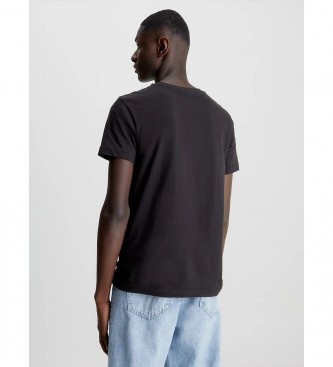 Calvin Klein Jeans Slank Logo T-shirt zwart