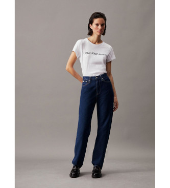 Calvin Klein Jeans T-shirt Slim Organic Cotton Logo vit