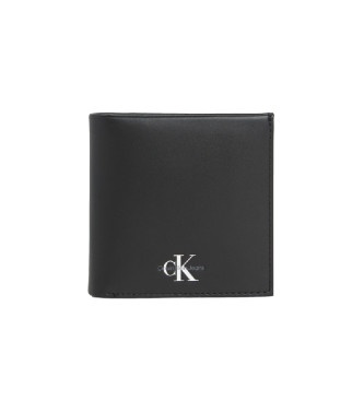 Calvin Klein Jeans Portefeuille en cuir Monogram Soft noir