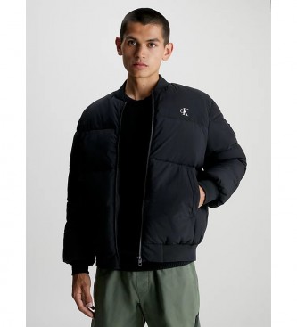 Calvin Klein Jeans Pikowana kurtka bomberka czarna
