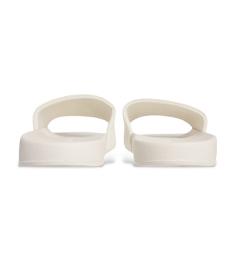 Calvin Klein Jeans Chanclas de lona con logo blanco