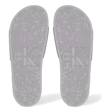 Calvin Klein Jeans Grey canvas flip flops