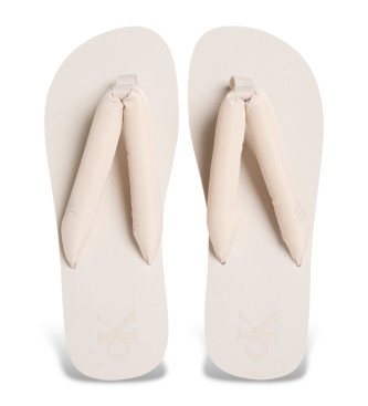 Calvin Klein Jeans Beige plateau-flipflops