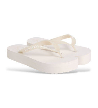 Calvin Klein Jeans Beige flip flops med plattform