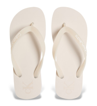 Calvin Klein Jeans Beige plateau-flipflops