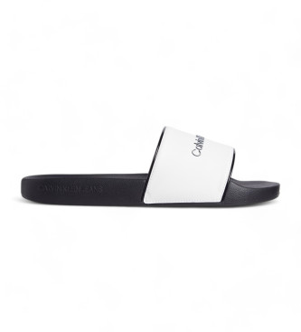 Calvin Klein Jeans Chanclas Slide Institutional negro,blanco
