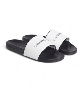 Calvin Klein Jeans Slide Institutional svart,vit flip flops