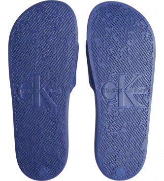 Calvin Klein Jeans Infradito Slide Monogram blu