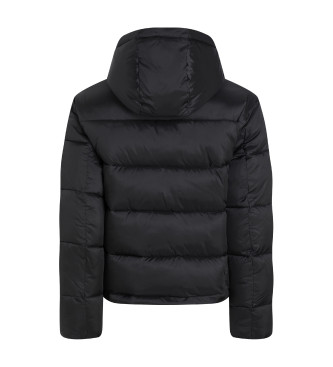 Calvin Klein Jeans Kurze taillierte Daunenjacke schwarz