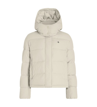 Calvin Klein Jeans Short down jacket with beige hood