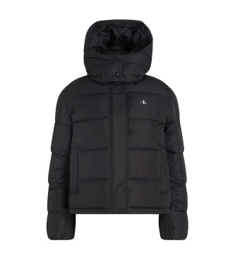 Calvin Klein Jeans Short hooded down jacket black