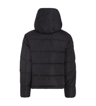 Calvin Klein Jeans Kurze Daunenjacke mit Kapuze schwarz