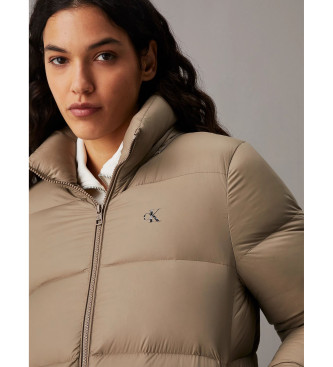 Calvin Klein Jeans Braune kurze Daunenjacke