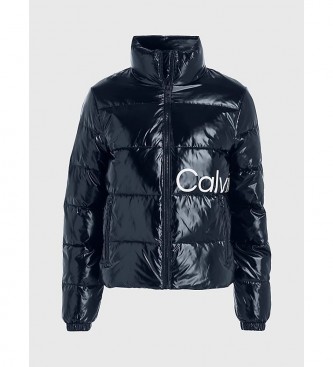 Calvin Klein Jeans HIGH SHINE PUFFER - Winter jacket - black