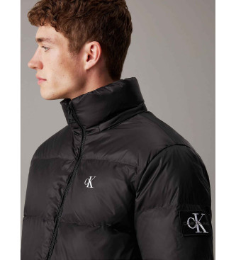 Calvin Klein Jeans Daunen-Pufferjacke mit Kapuze schwarz