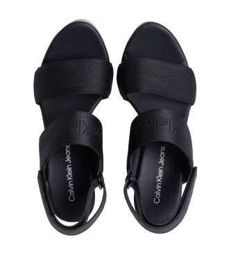 Calvin Klein Jeans Wedge sandals with black platform -Height wedge 10.8cm