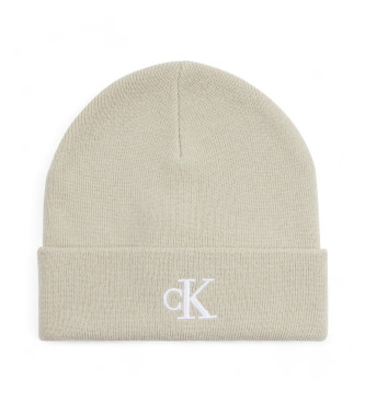 Calvin Klein Jeans Beige knitted hat