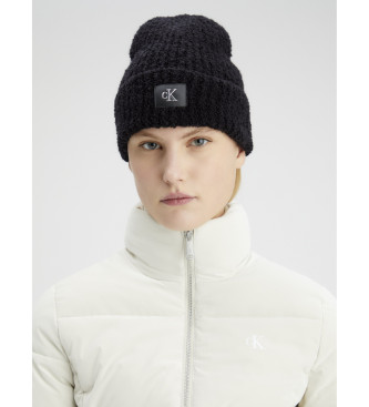 Calvin Klein Jeans Black looped knitted beanie