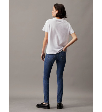 Calvin Klein Jeans Jean Mid Rise Skinny niebieski