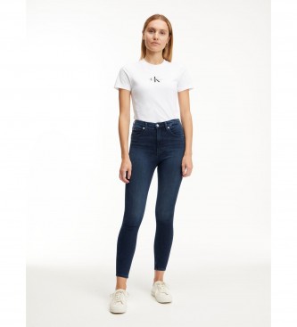 Calvin Klein Jeans Jeans Hoog model Super Skinny Enkel navy