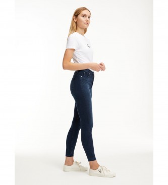 Calvin Klein Jeans Jeans Hoog model Super Skinny Enkel navy