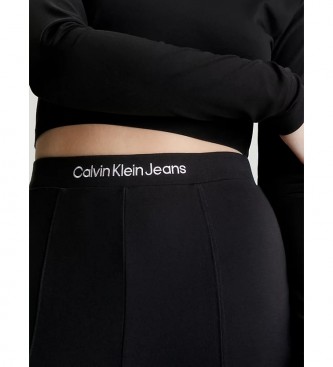 Calvin Klein Jeans Ausgestellte Leggings milano schwarz