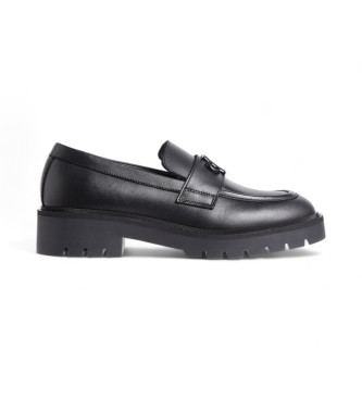 Calvin Klein Jeans Derby Leder Slipper schwarz