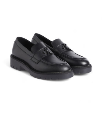 Calvin Klein Jeans Derby loafers i lder, sort