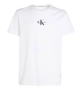Calvin Klein Jeans T-shirt Outro Monólogo de malha branca