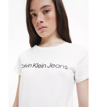 Calvin Klein Jeans Pack de 2 camisetas con logotipo blanco, negro