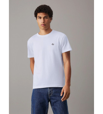 Calvin Klein Jeans Conjunto de 2 t-shirts brancas com monograma