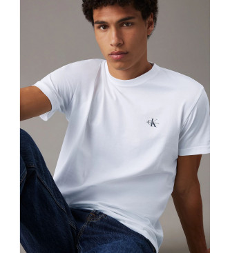 Calvin Klein Jeans Conjunto de 2 t-shirts brancas com monograma