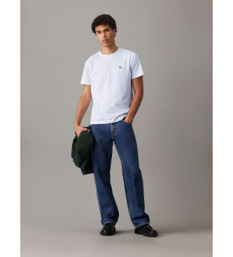 Calvin Klein Jeans Conjunto de 2 t-shirts brancas com monograma