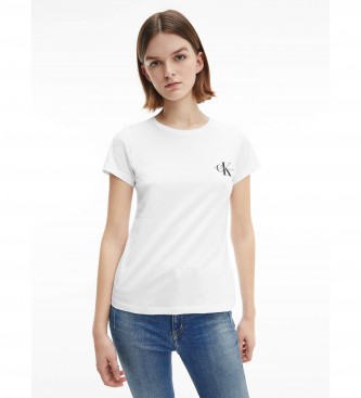 Calvin Klein Jeans Pack de 2 T-Shirts Slim rose, blanc