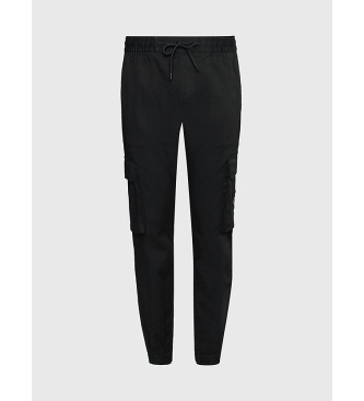 Calvin Klein Jeans Spodnie Cargo Skinny w kolorze czarnym