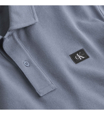 Calvin Klein Jeans Polo con etichetta grigia in tessuto