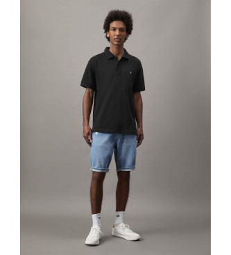 Calvin Klein Jeans Poloshirt mit gewebtem Etikett schwarz