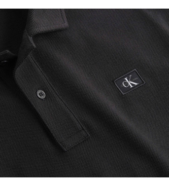 Calvin Klein Jeans Polo con etiqueta tejida negro