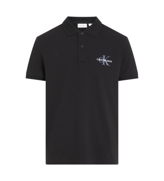 Calvin Klein Jeans Poloshirt met monogram  zwart