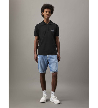 Calvin Klein Jeans Poloshirt met monogram  zwart