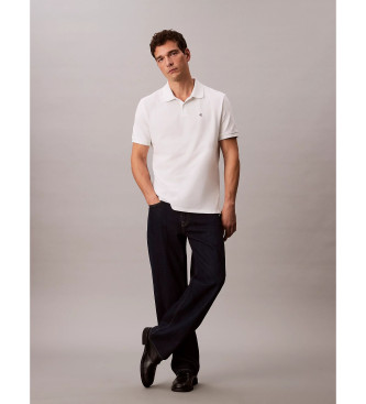 Calvin Klein Jeans Weies Piqu-Poloshirt